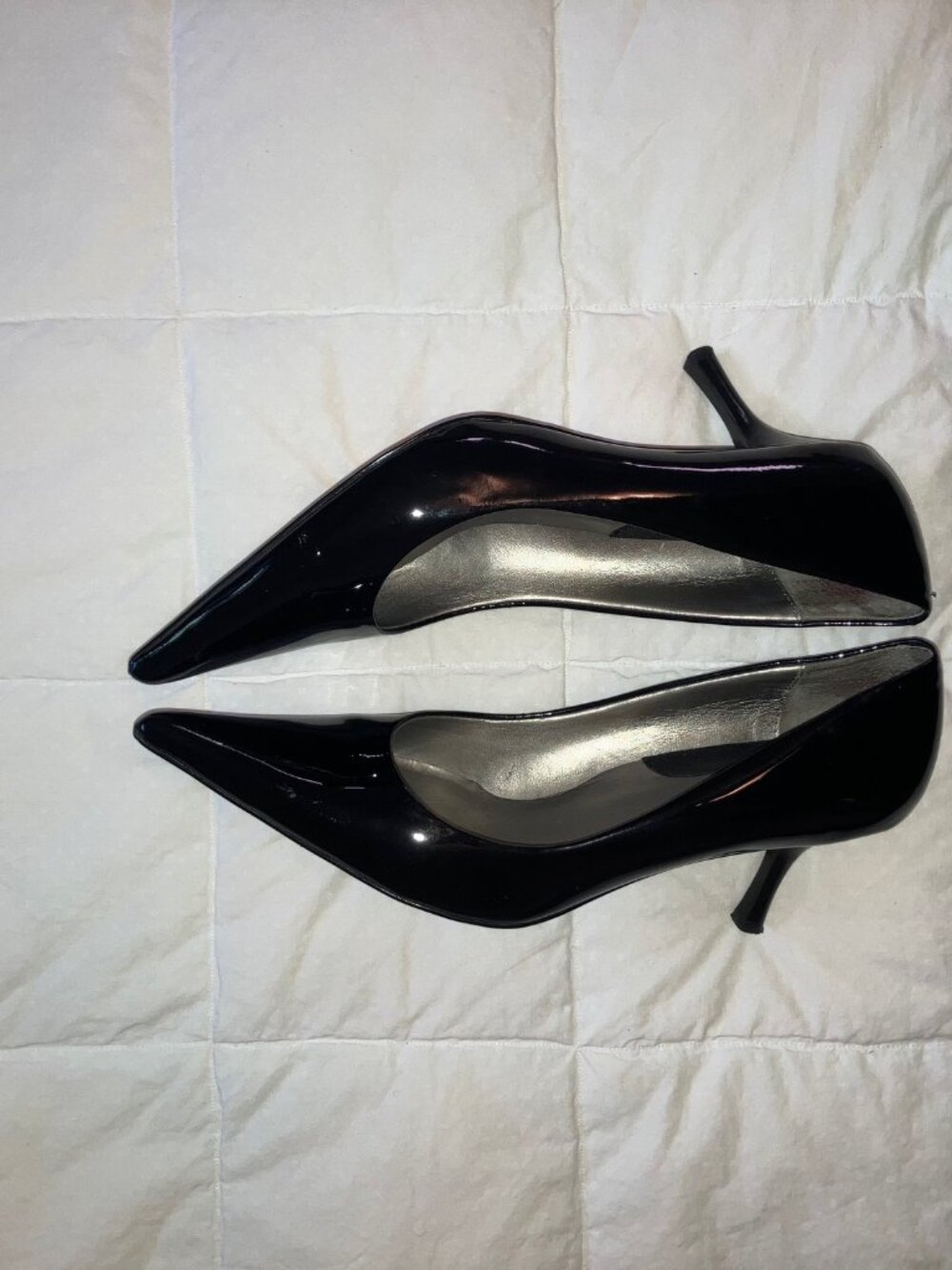 Nine West Black Patent Leather kitten heel pumps - Picture 5 of 7